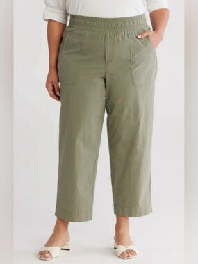 Wit And Wisdom Skyrise Patch Pocket Straight Leg Pants Green Size 1X